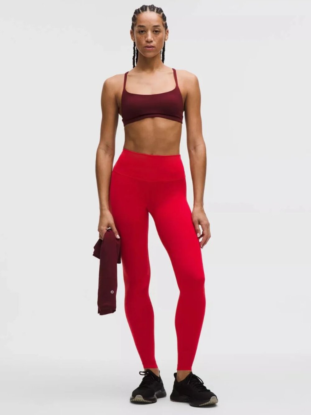 Lululemon - OXFORD RED Wunder Train HR Tight 25" Size 6